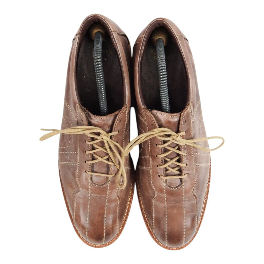 Allen Edmonds Brown/Cream Contrast Stitch Derby Size 12