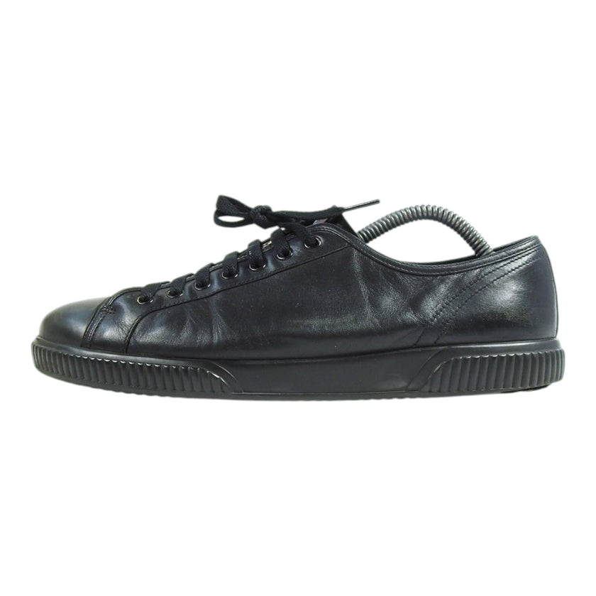 Prada Black Leather Sneakers Size 8