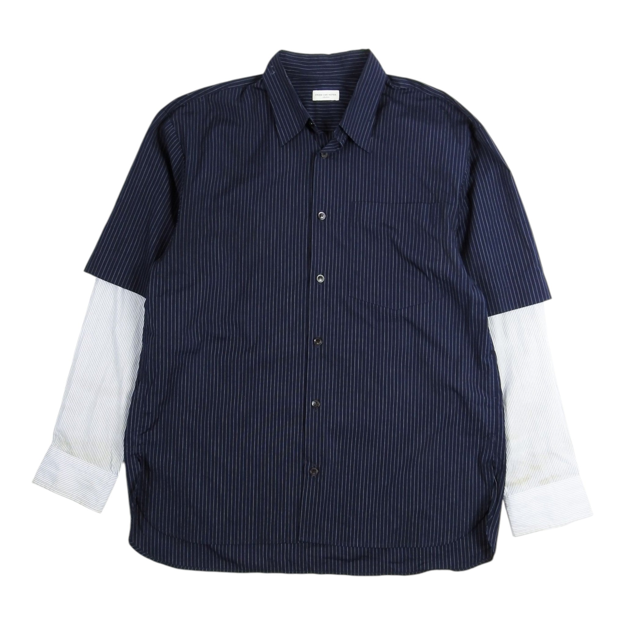 Dries Van Noten Layered Striped Shirt Size Medium