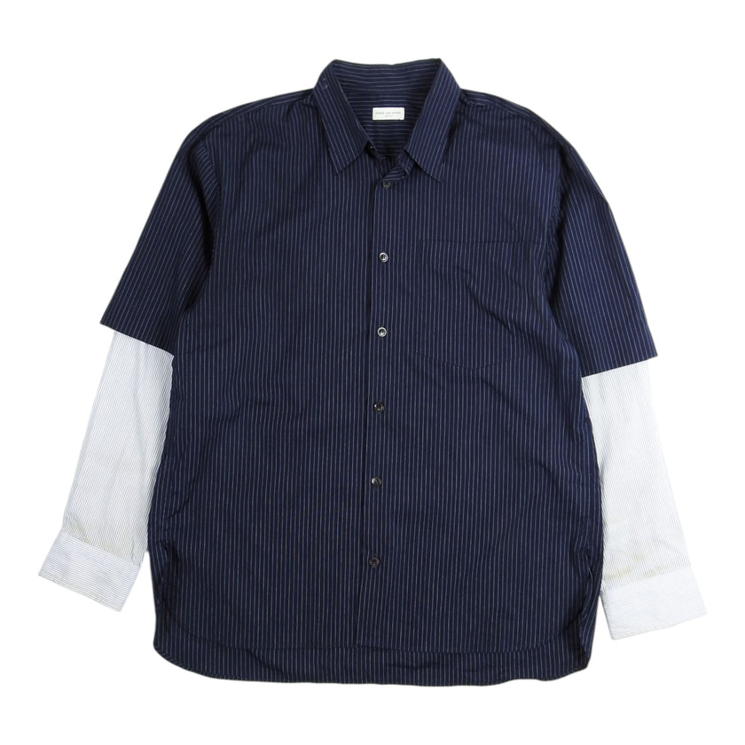 Dries Van Noten Layered Striped Shirt Size Medium