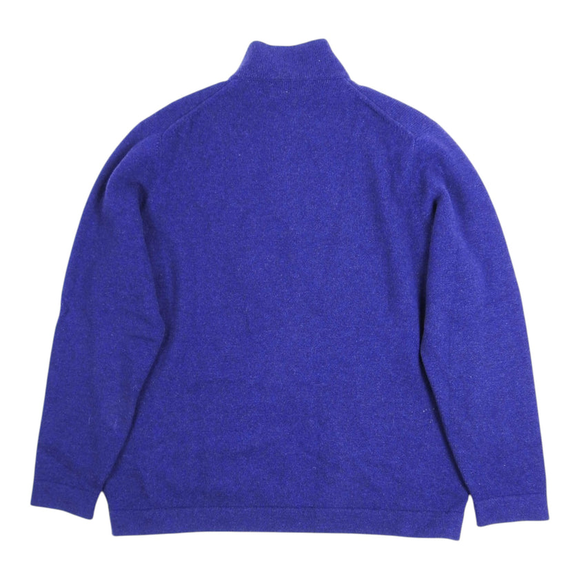 Brunello Cucinelli Purple Polo Zip Sweater Size 54