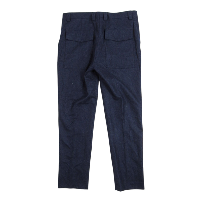 Brunello Cucinelli Navy Wool Trousers Size 50