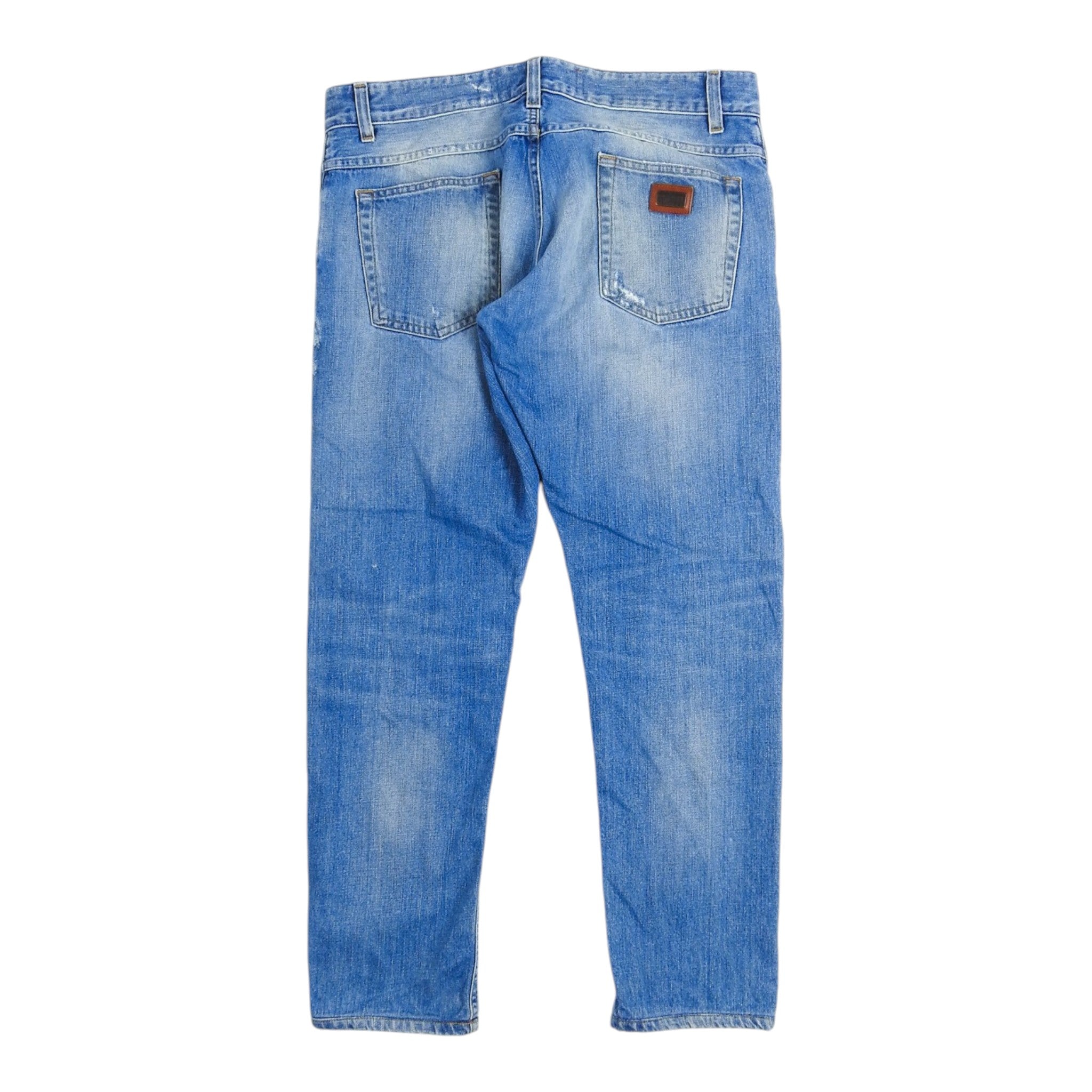 Dolce & Gabbana Distressed Light Wash Jeans Size 50