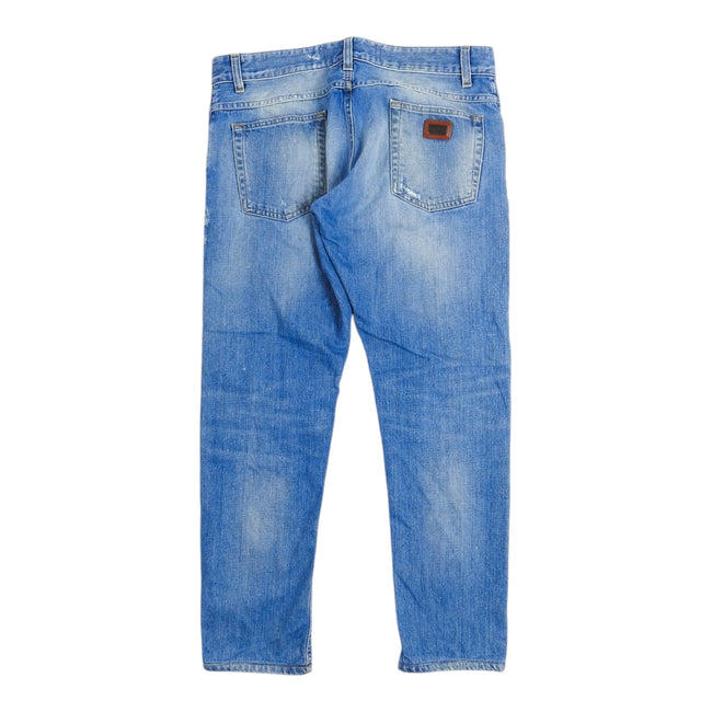 Dolce & Gabbana Distressed Light Wash Jeans Size 50
