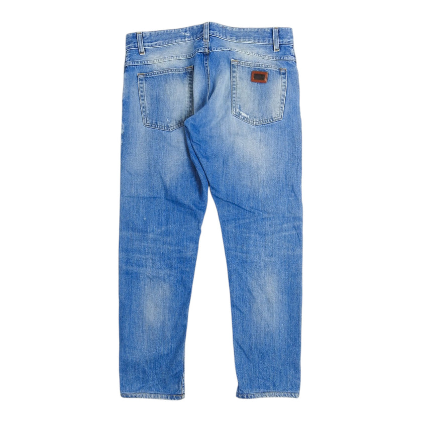 Dolce & Gabbana Distressed Light Wash Jeans Size 50