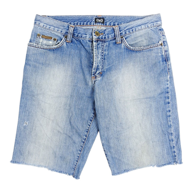 Dolce & Gabbana Printed Denim Shorts Size 34