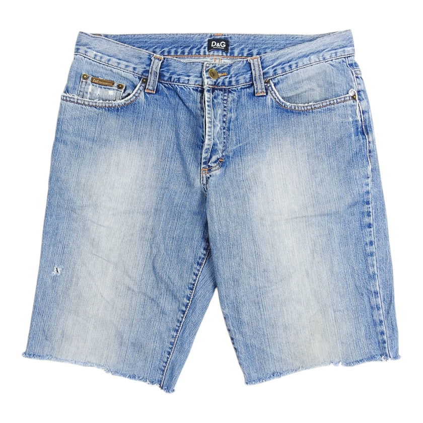 Dolce & Gabbana Printed Denim Shorts Size 34