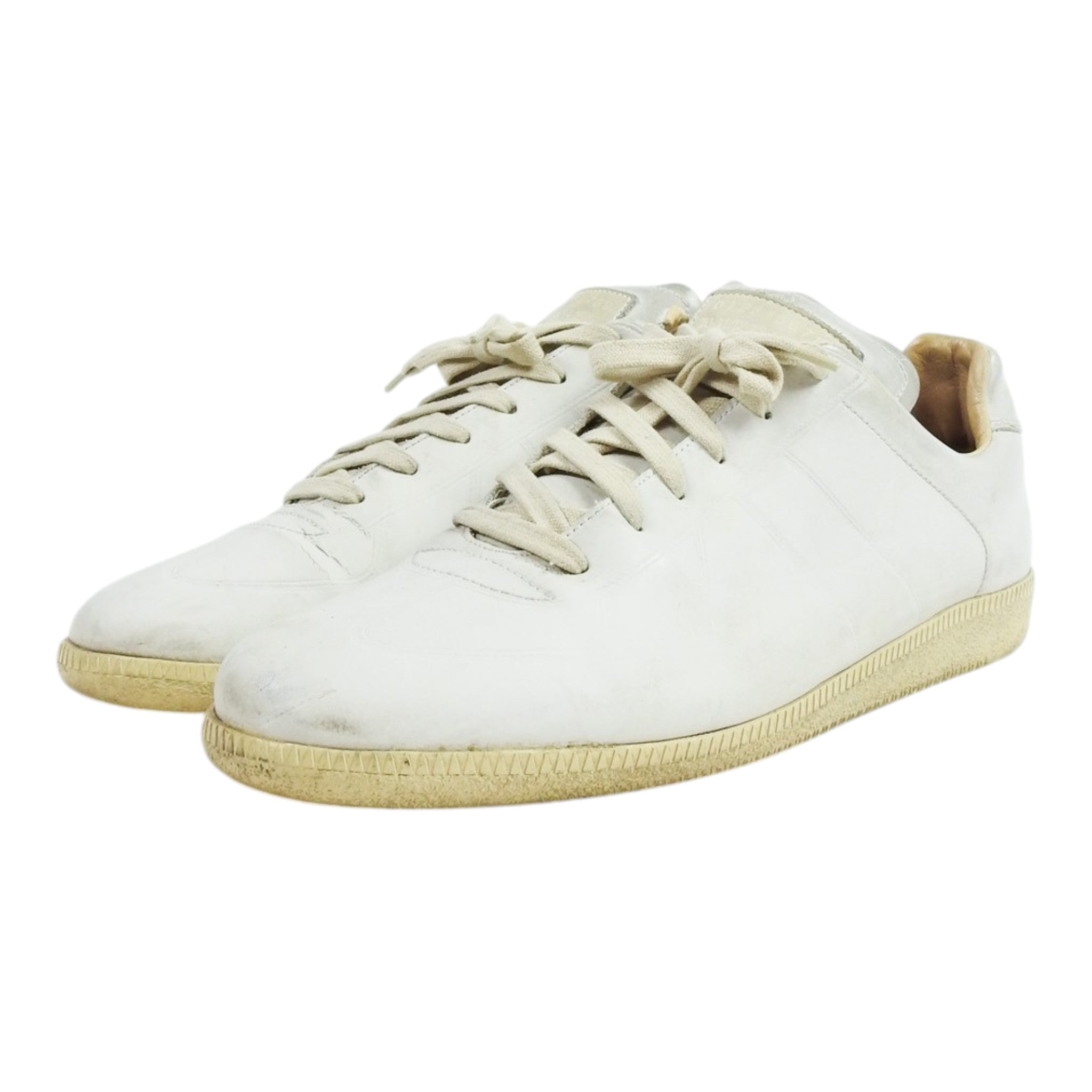 Maison Margiela White Leather Sneakers Size 43