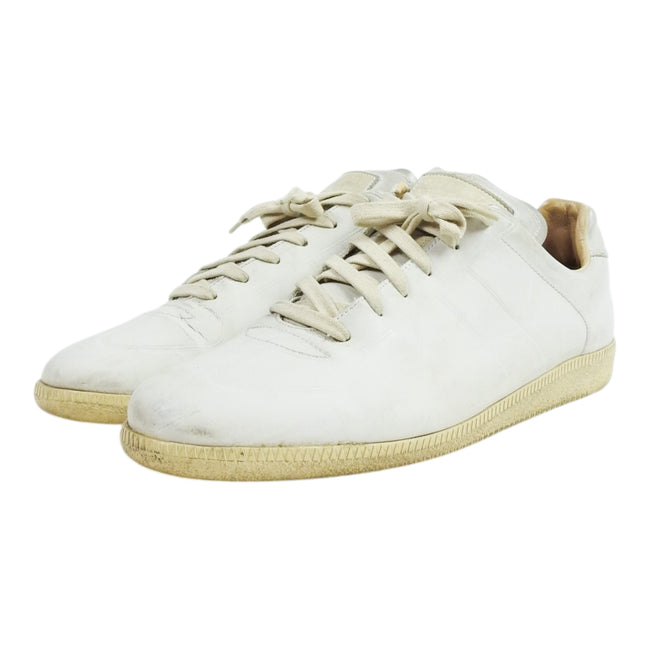 Maison Margiela White Leather Sneakers Size 43