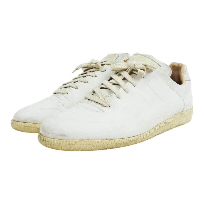 Maison Margiela White Leather Sneakers Size 43