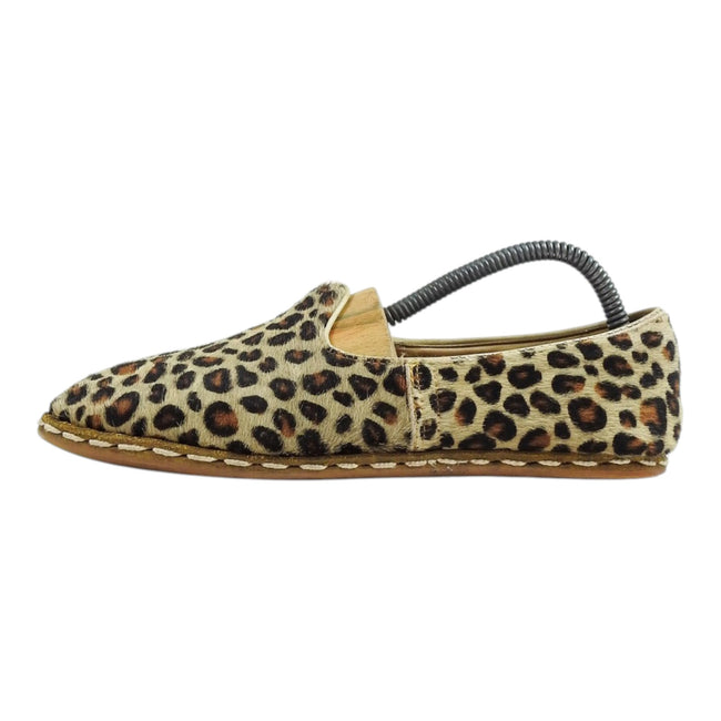 Sabah Leopard Ponyhair Loafers Size 43