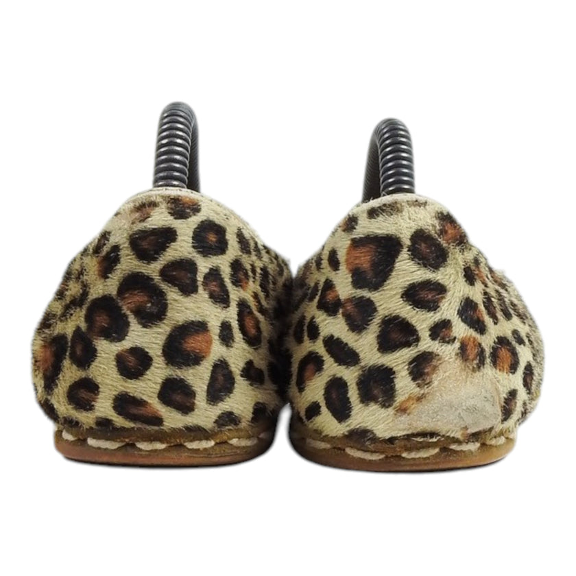 Sabah Leopard Ponyhair Loafers Size 43