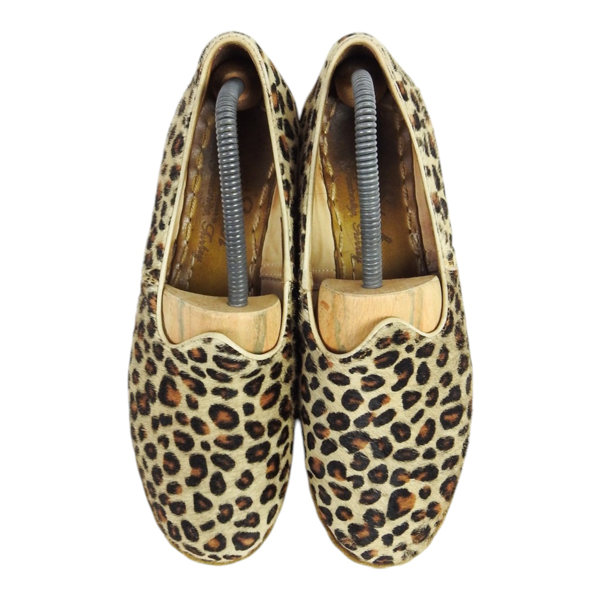 Sabah Leopard Ponyhair Loafers Size 43