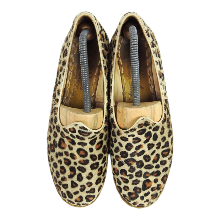 Sabah Leopard Ponyhair Loafers Size 43