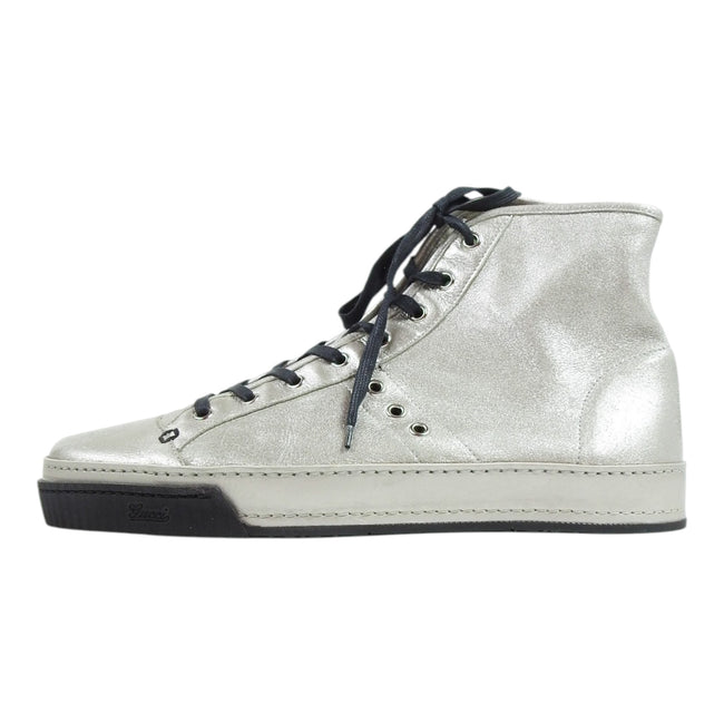 Gucci Silver High Top Sneakers Size 11