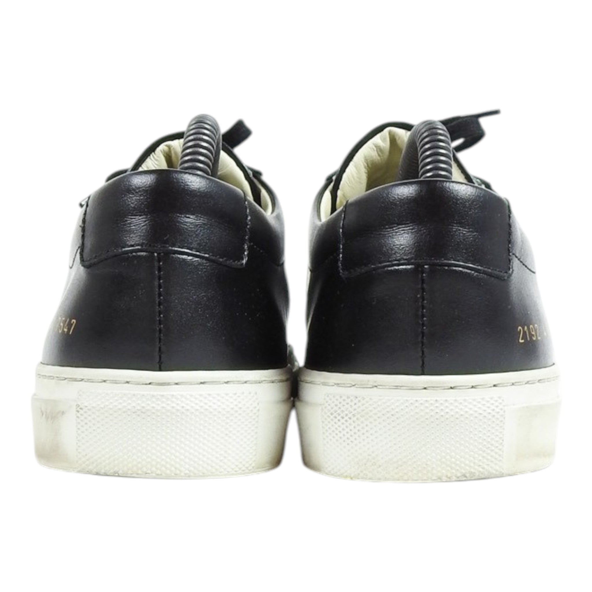Common Projects Black Low Top Leather w/ White Sole Sneaker Size 41