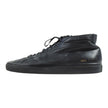 Common Projects Black High Top Leather Sneaker Size 43