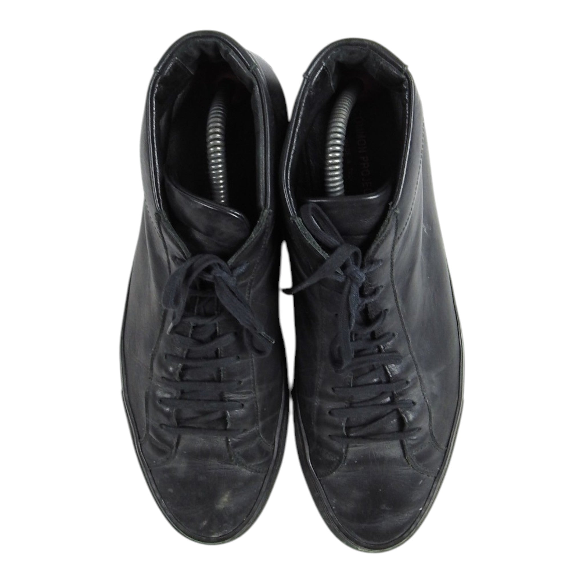 Common Projects Black High Top Leather Sneaker Size 43