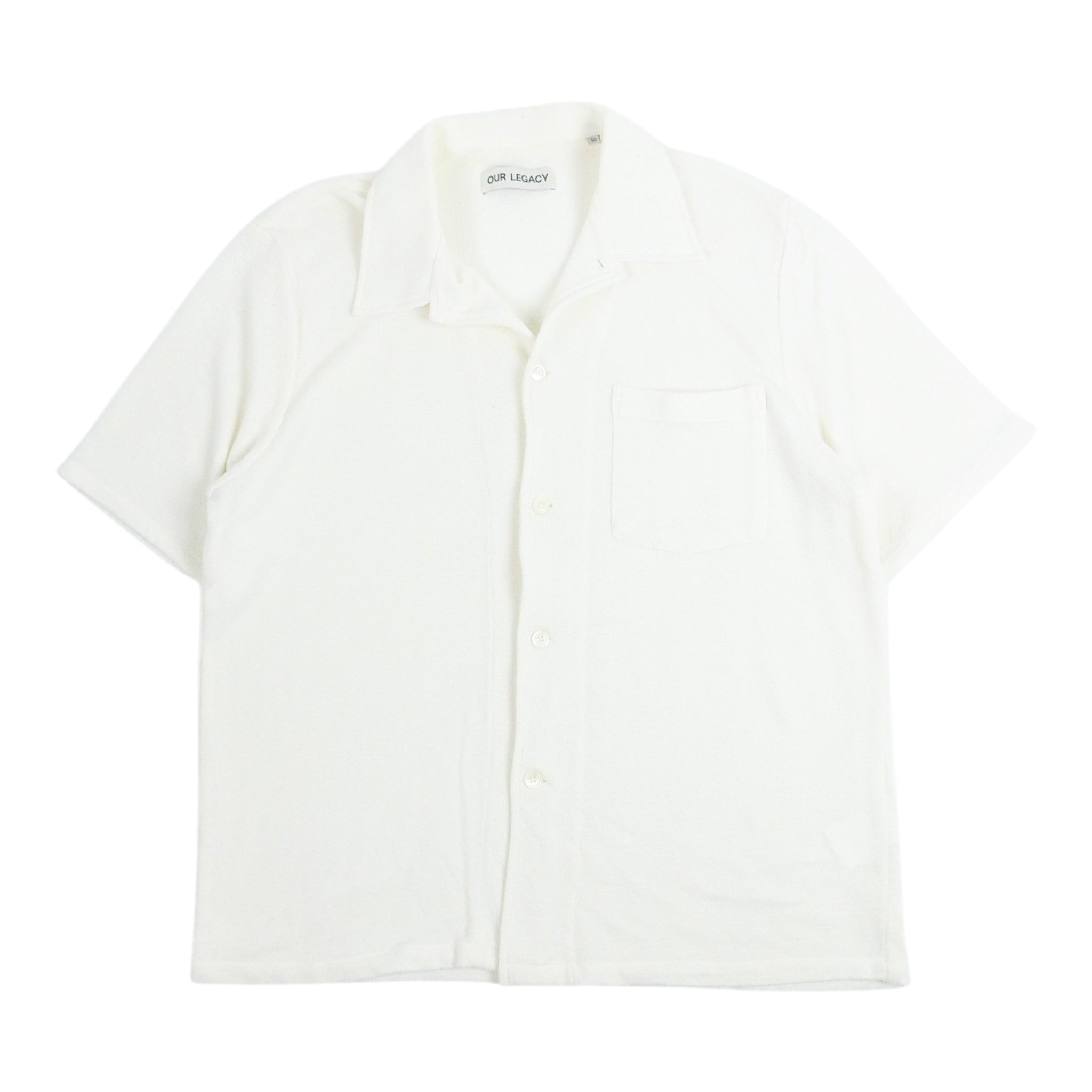 Our Legacy Cream Terrycloth Camp Shirt Size 50