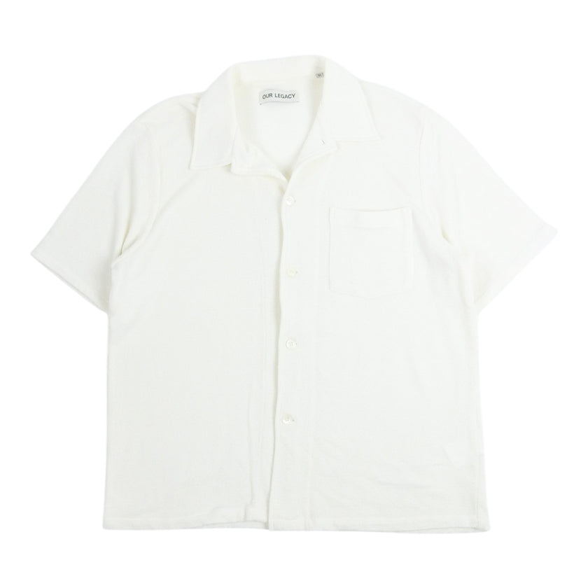 Our Legacy Cream Terrycloth Camp Shirt Size 50