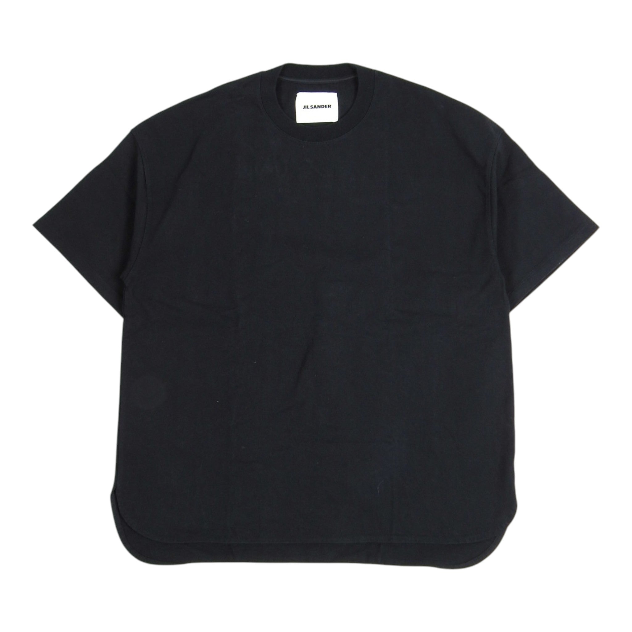 Jil Sander Black Curved Hem T-Shirt Size Medium