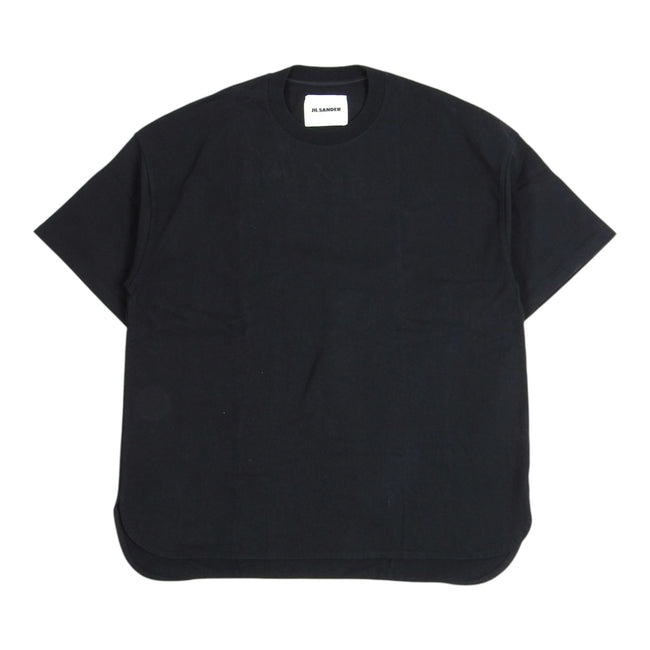 Jil Sander Black Curved Hem T-Shirt Size Medium