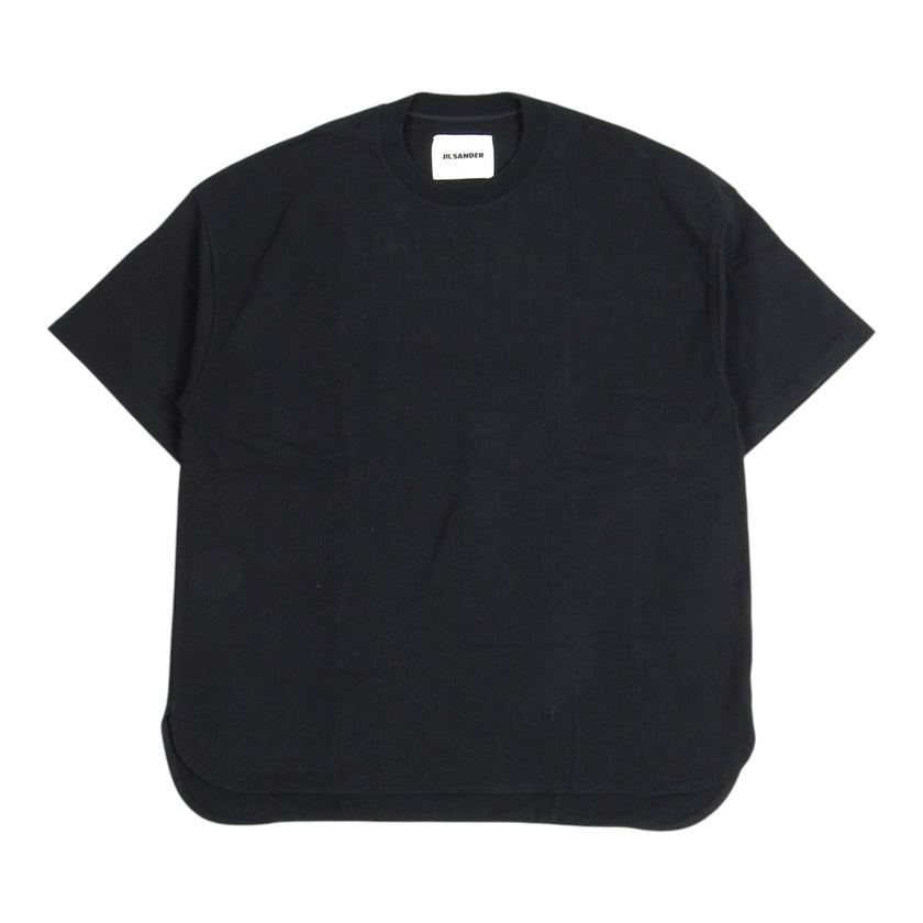 Jil Sander Black Curved Hem T-Shirt Size Medium