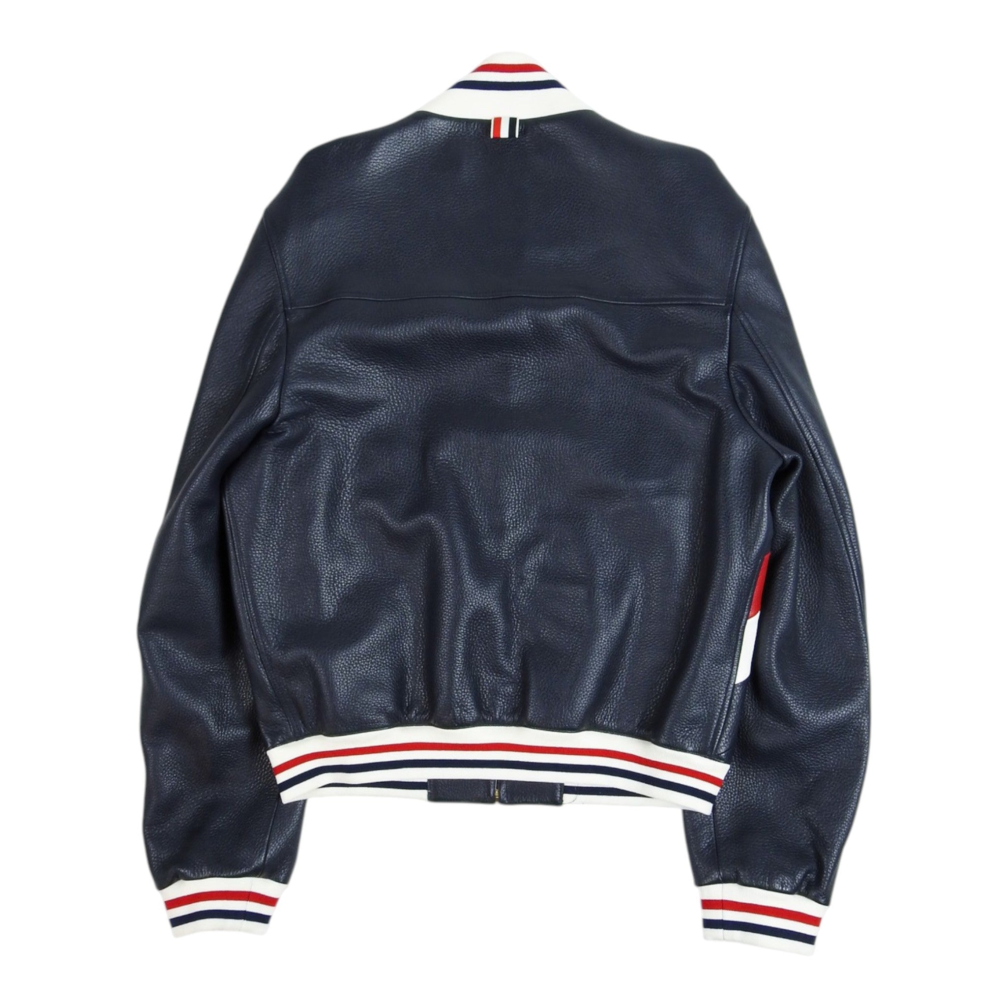 Thom Browne Leather Varsity Jacket Size 3