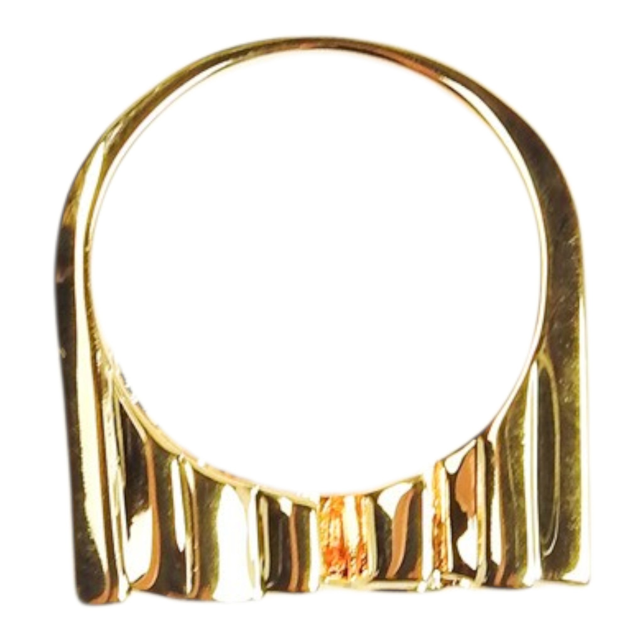 BAPE Bamboo Font Gold Necklace + Ring Set