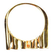 BAPE Bamboo Font Gold Necklace + Ring Set