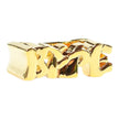 BAPE Bamboo Font Gold Necklace + Ring Set