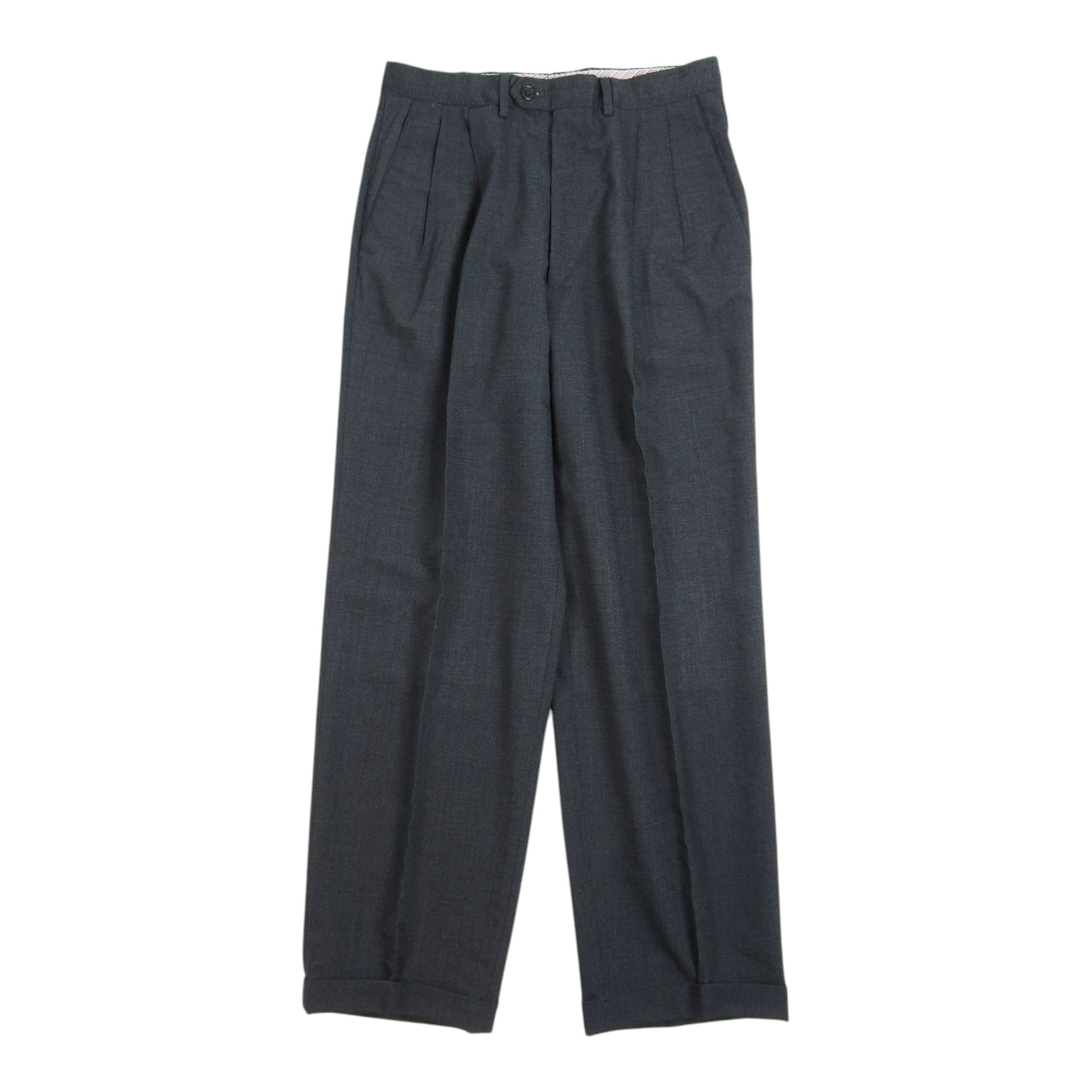 Missoni Uomo Pleated Dark Grey Trousers Size 30