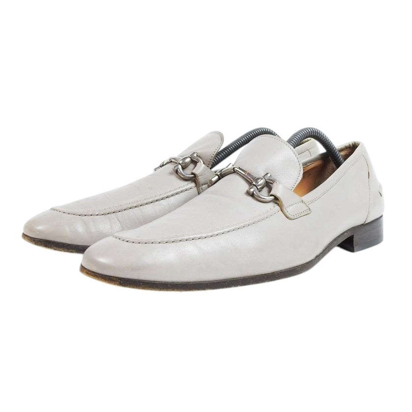 Ferragamo Grey Horsebit Loafers Size 11.5