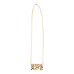BAPE Bamboo Font Gold Necklace + Ring Set