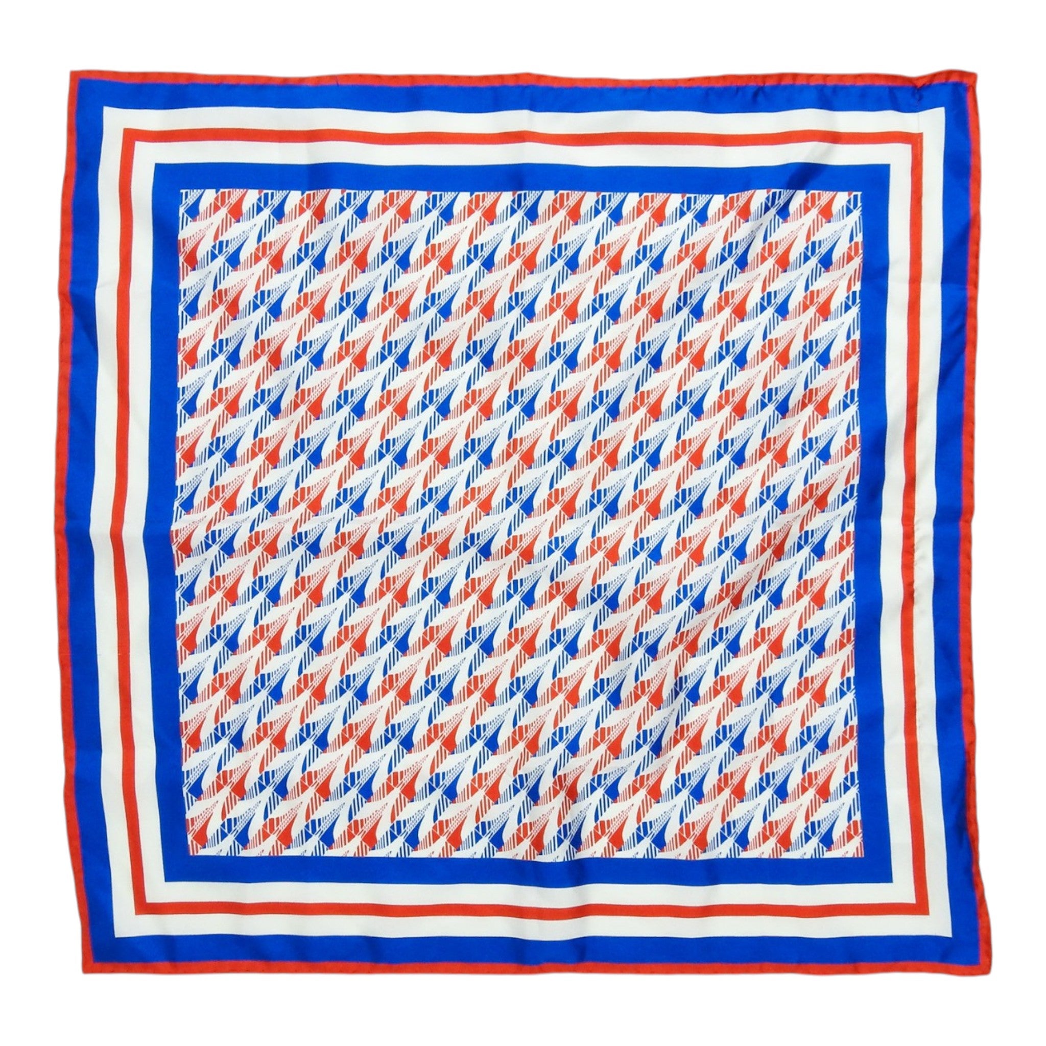 Casablanca Blue/Red Square Scarf