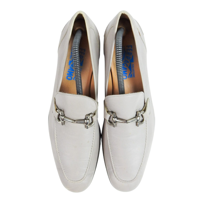 Ferragamo Grey Horsebit Loafers Size 11.5