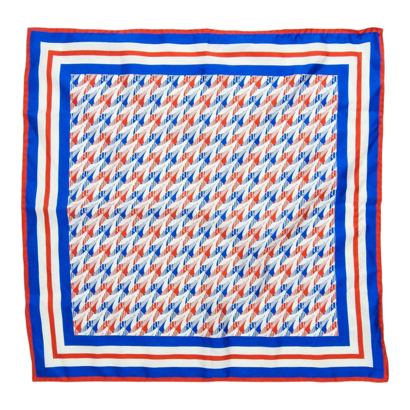 Casablanca Blue/Red Square Scarf