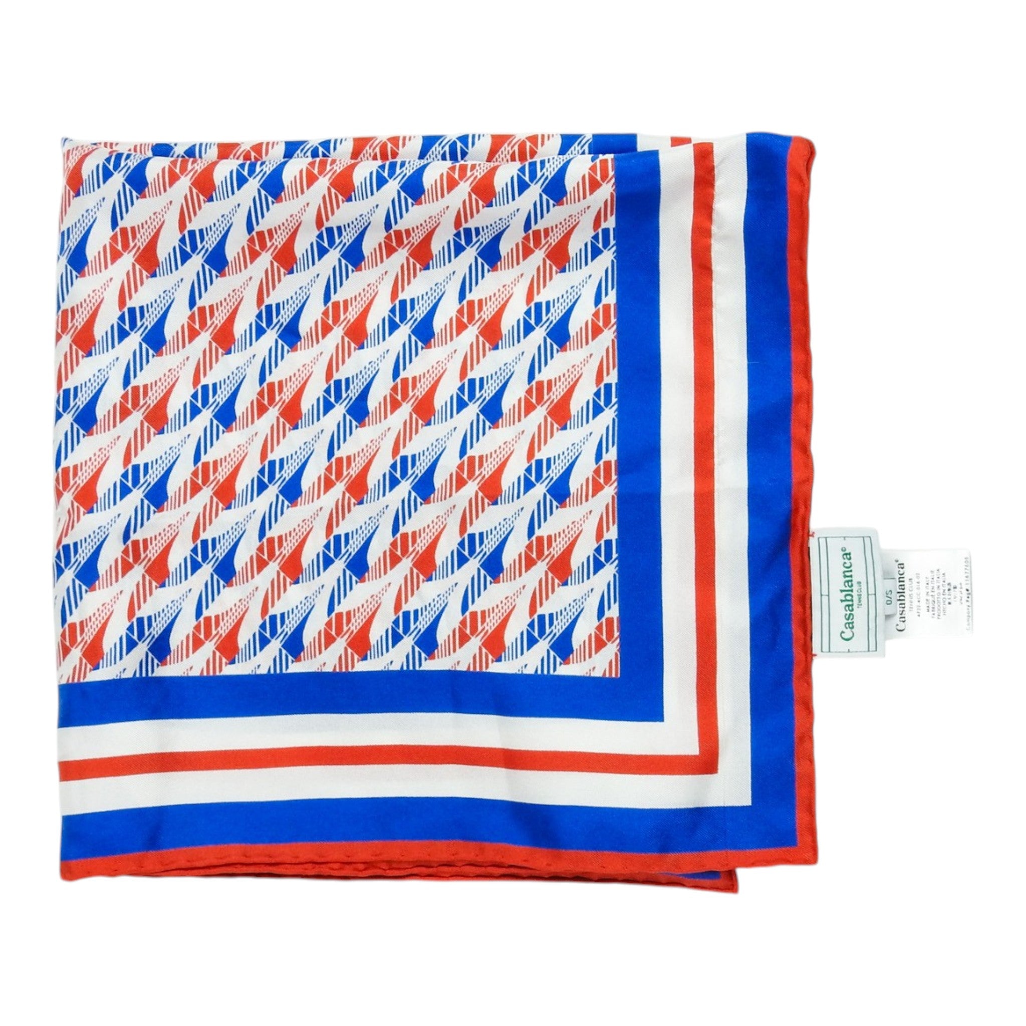 Casablanca Blue/Red Square Scarf