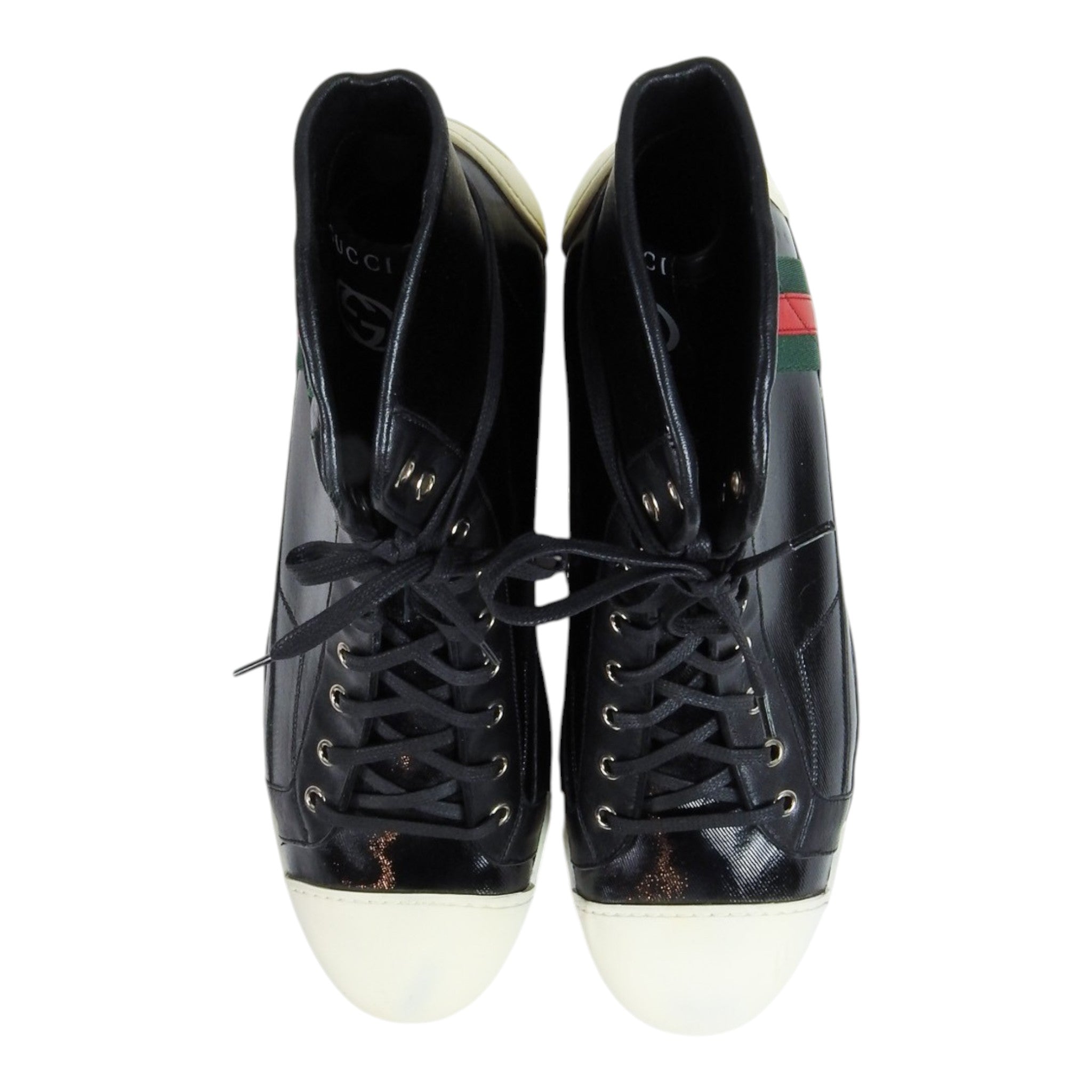 Gucci High Top Coated Sneaker Size 11