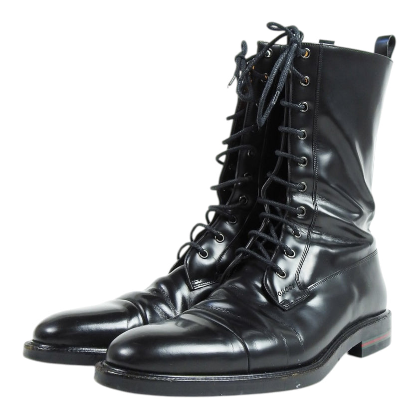 Gucci Zip Military Boot Size 44