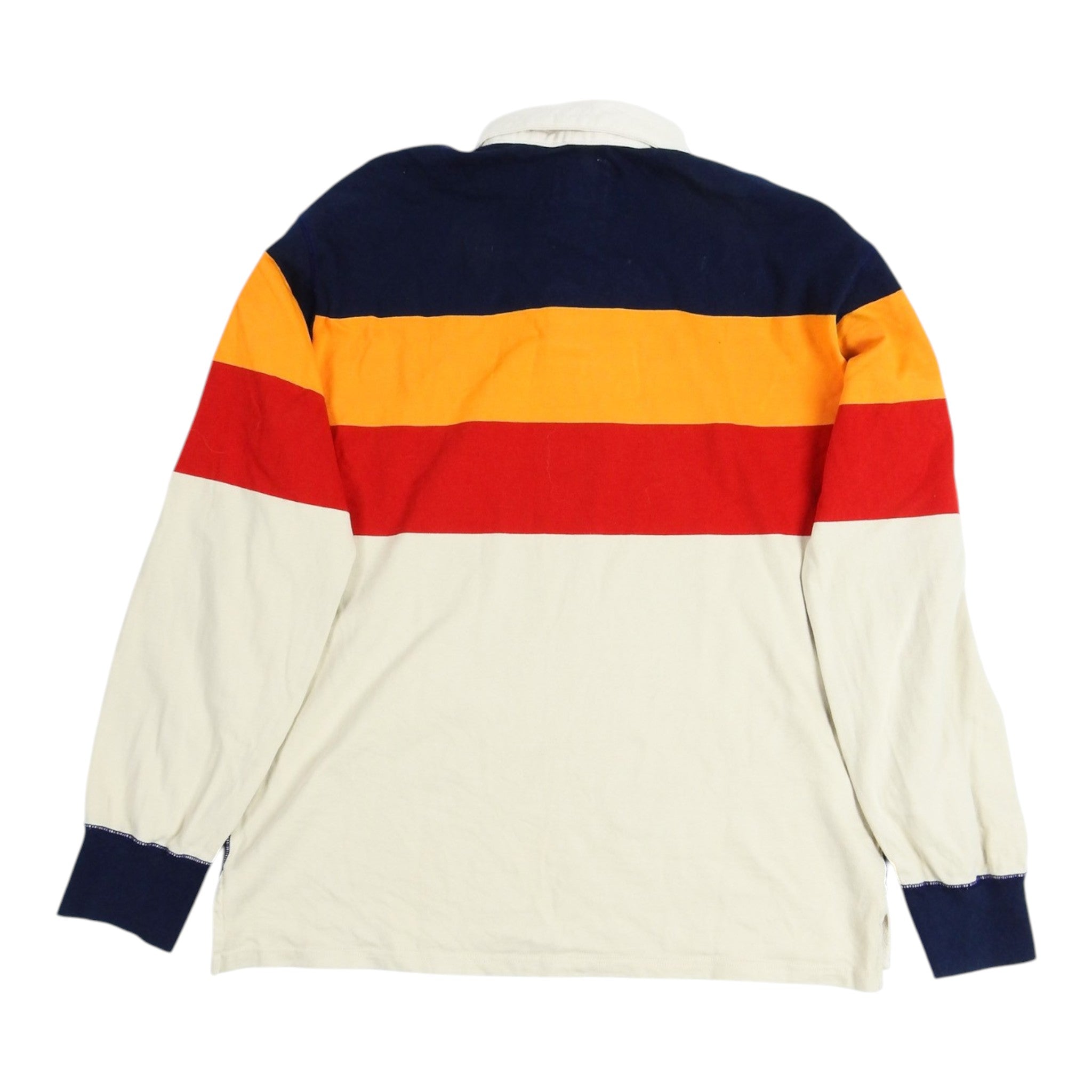 Drake's Striped LS Polo Shirt Size Large