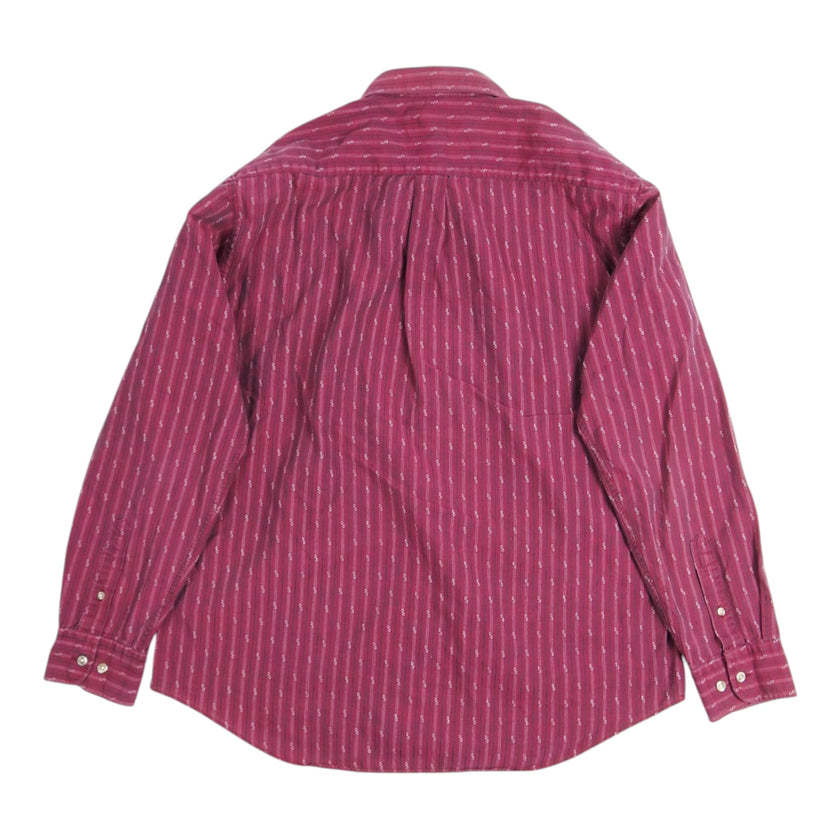 Christian Dior Monsieur Burgundy Patterned Shirt Size Large