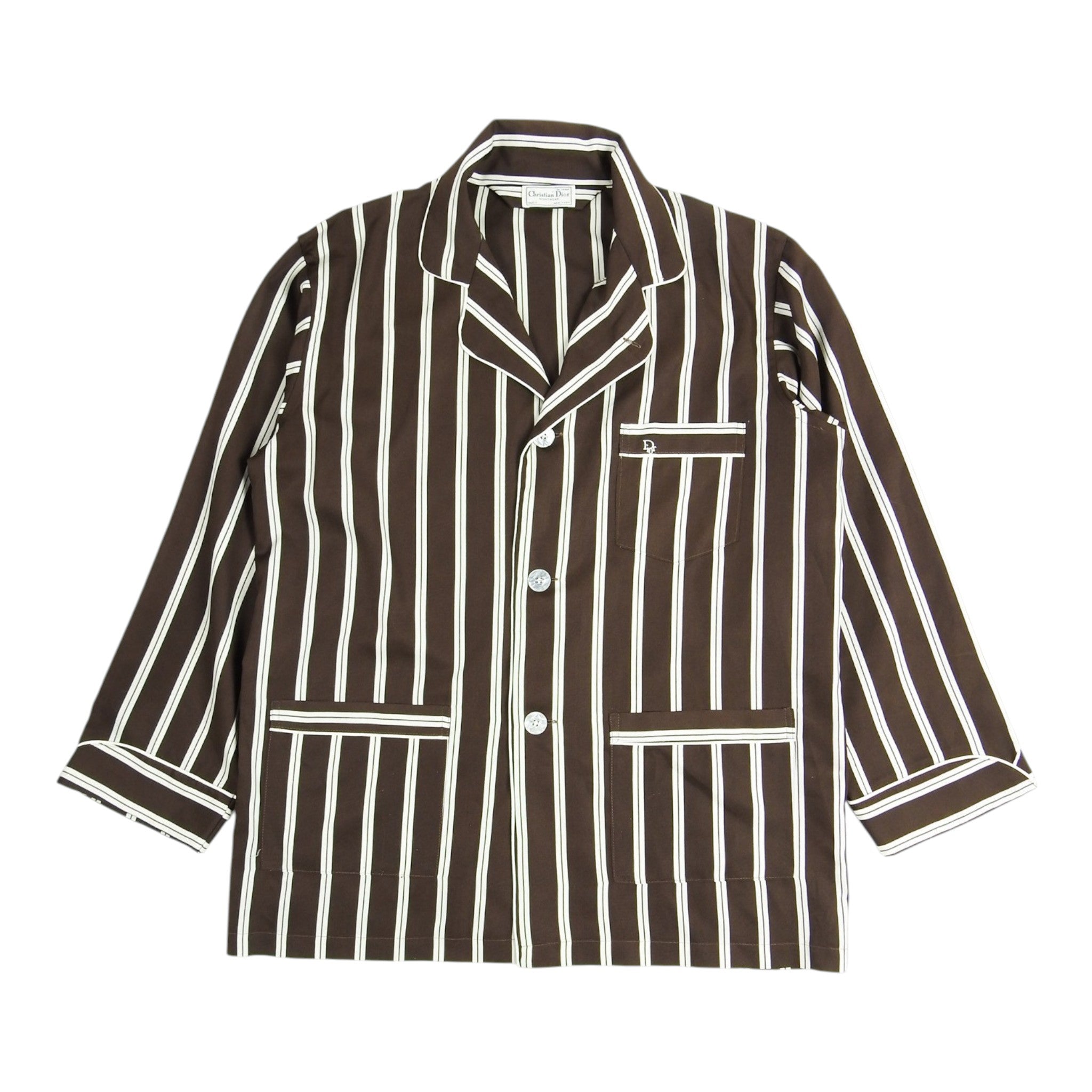 Christian Dior Striped Pajama Shirt Size XL