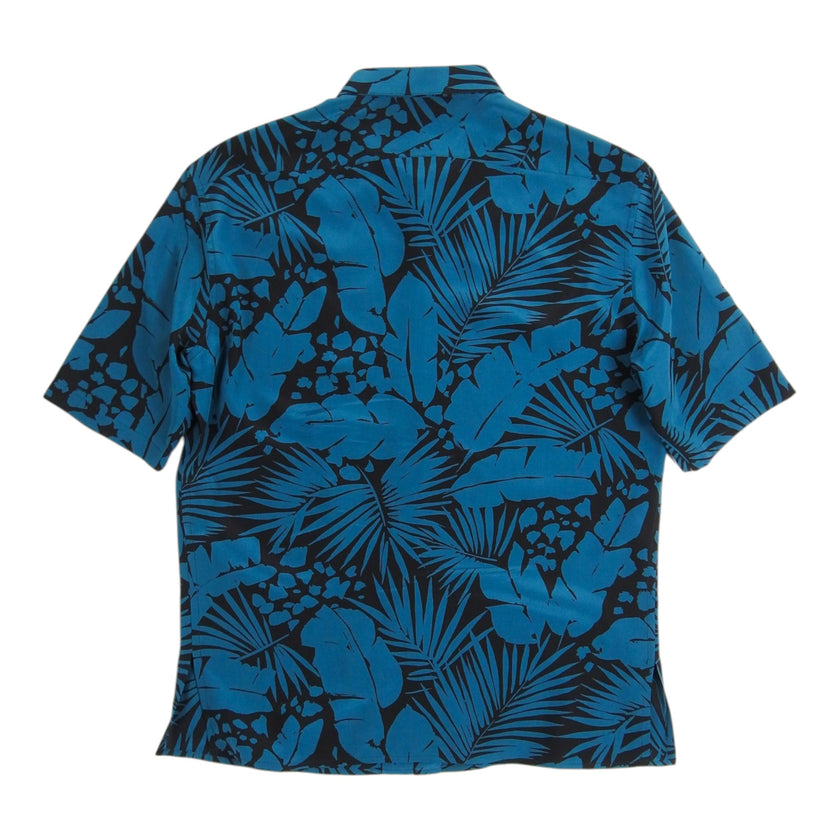 Saint Laurent Teal Tropical Print SS Shirt Size 38