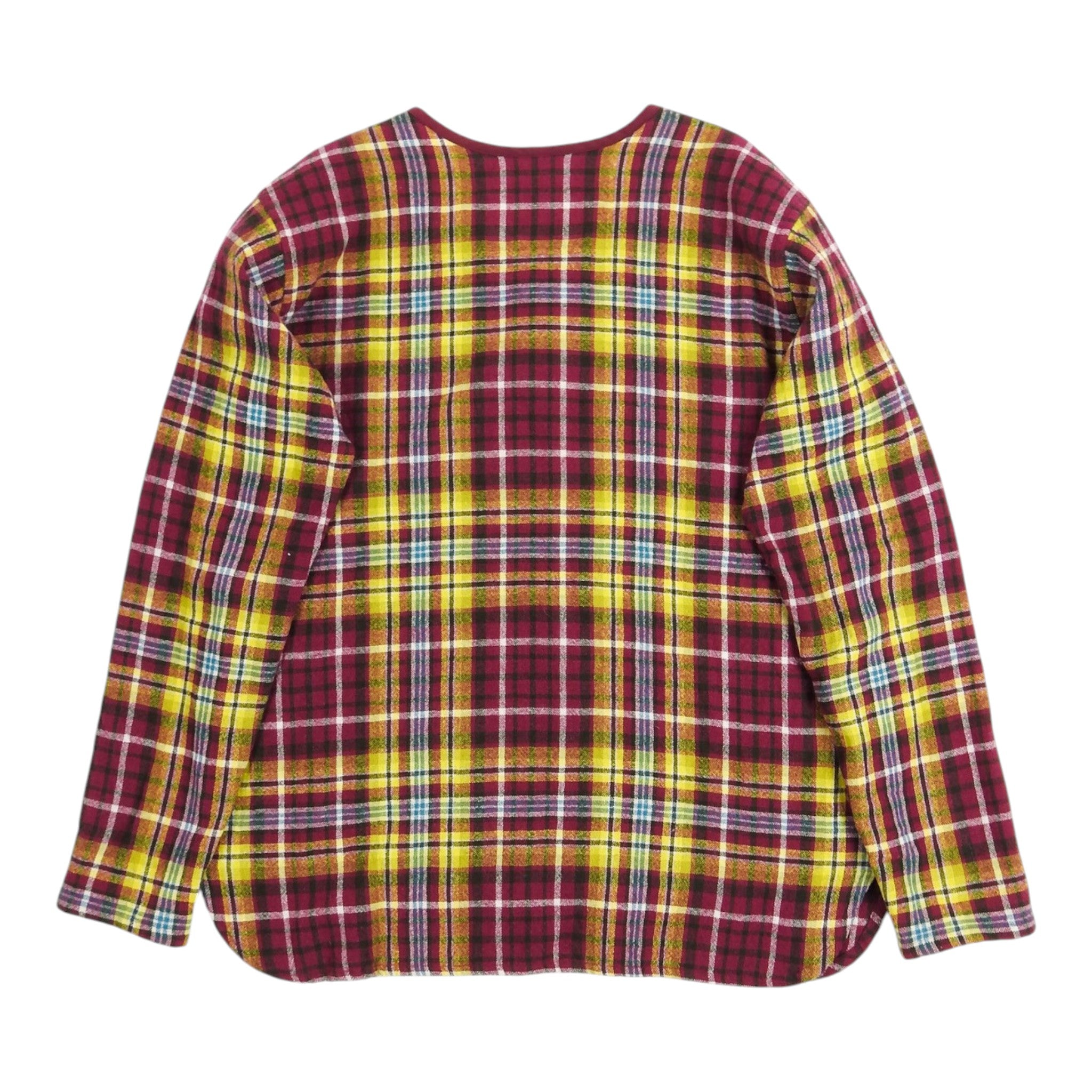 Mountain Research Collarless Flannel LS Polo Shirt Size Small