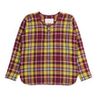 Mountain Research Collarless Flannel LS Polo Shirt Size Small