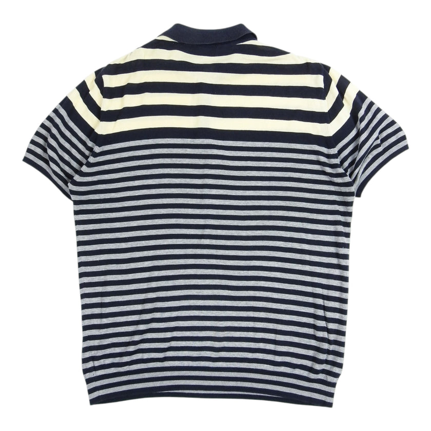 Paul Smith Striped Knit SS Polo Shirt Size Large