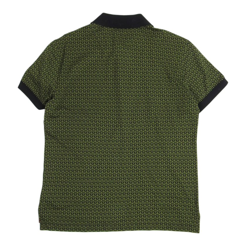 Salvatore Ferragamo Green Circle Pattern SS Polo Shirt Size Medium