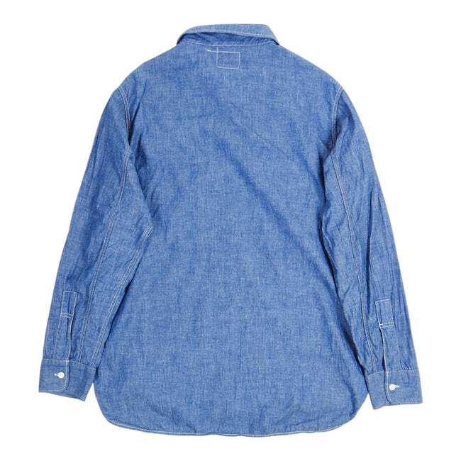 133 Bryce-Alls Chambray Zip Polo Shirt Size 40