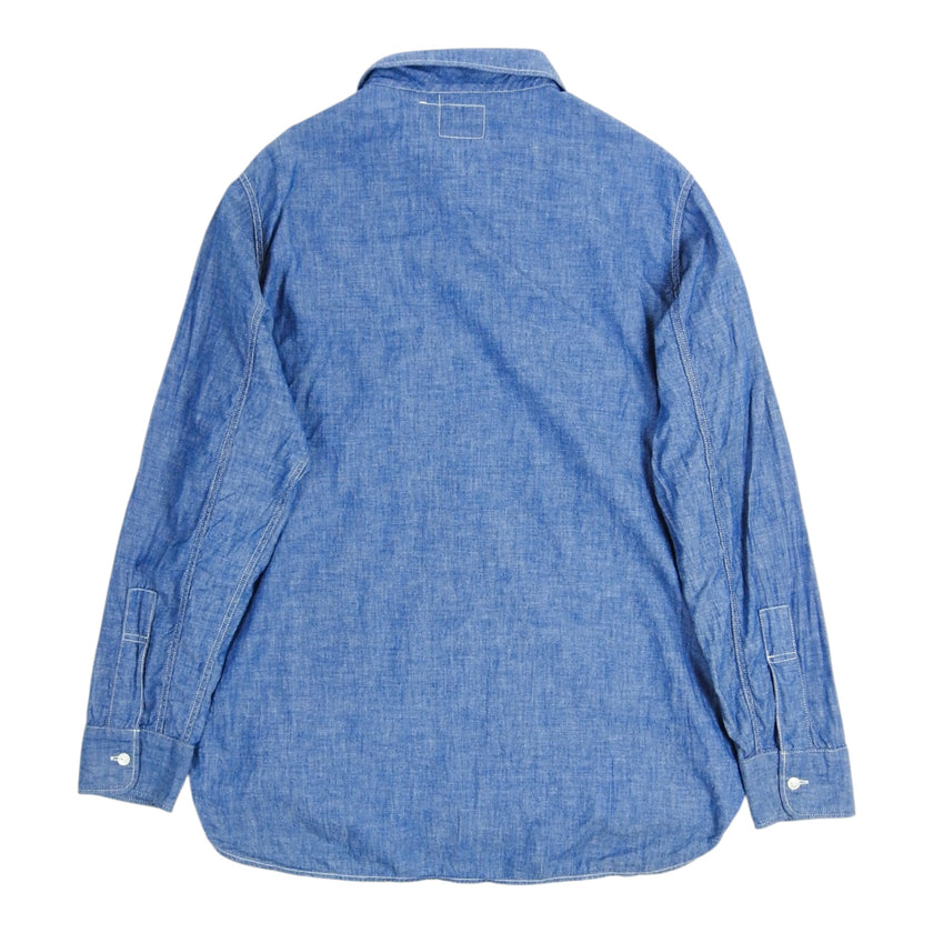 133 Bryce-Alls Chambray Zip Polo Shirt Size 40